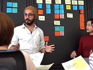 Dirty assistant Franceska Jaimes fucks her boss on his desk