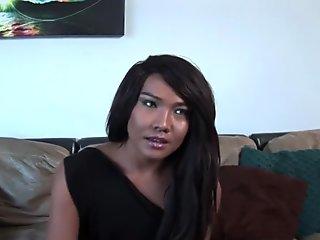 Real asian masseuse riding cock