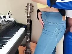 AMWF Chinese guy fucking a big boob English teacher