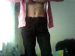 Hot Asian slut sucks dick from her knees